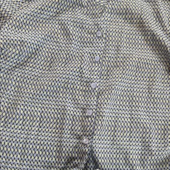 Talbots Petites Small button up patterned blouse - Picture 6 of 8